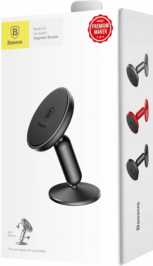 Mbajtës magnetik për telefon Baseus Bullet An On-board SUYZD-01, i zi