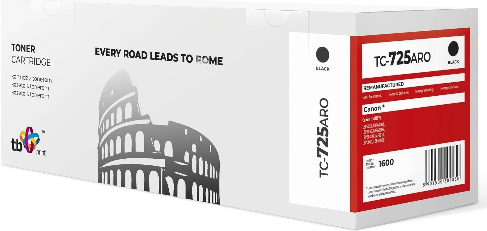 Toner TB Print 725 EP O për Canon i-SENSYS, i zi