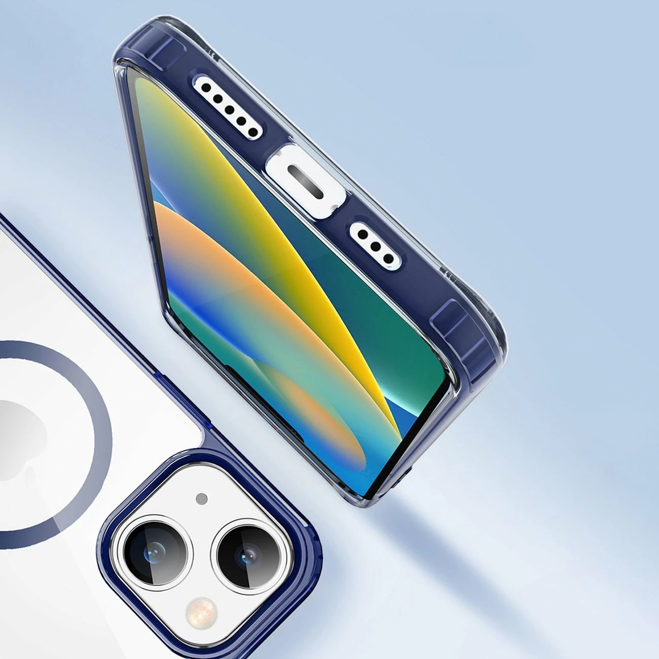 Mbështjellës Dux Ducis Clin2 për iPhone 14 Plus, MagSafe, Kaltër
