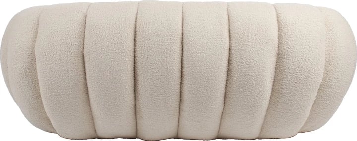 Divan dy-vendësh Yannick, material boucle, ngjyrë bezhë, 148x92x62cm