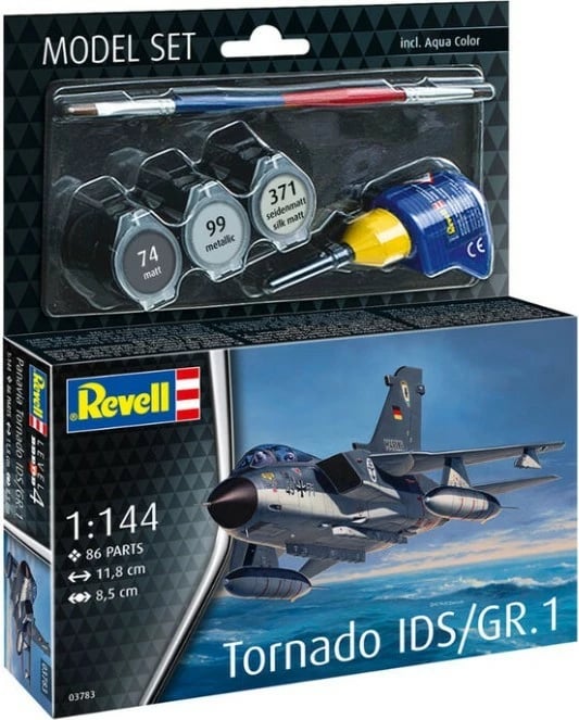 Model plastik aeroplani Revell Panavia Tornado IDS/GR.1, 1:144, set me 86 pjesë, me ngjyra dhe ngjitës