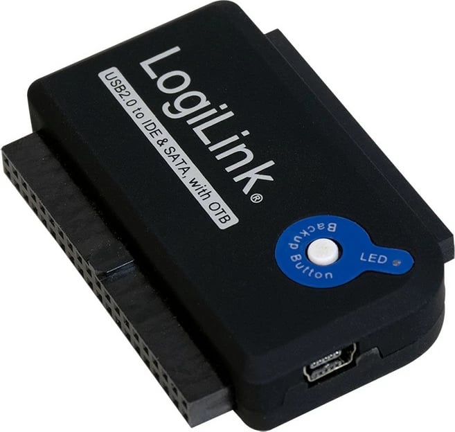 Adapter LogiLink AU0006C, USB Type-A, IDE/ATA, SATA, 1.2 m, e zezë