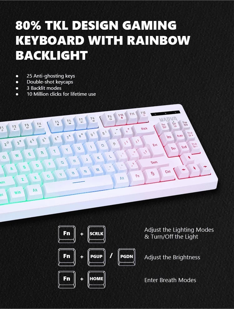 Set 3 në 1 MARVO CM310 WH EN