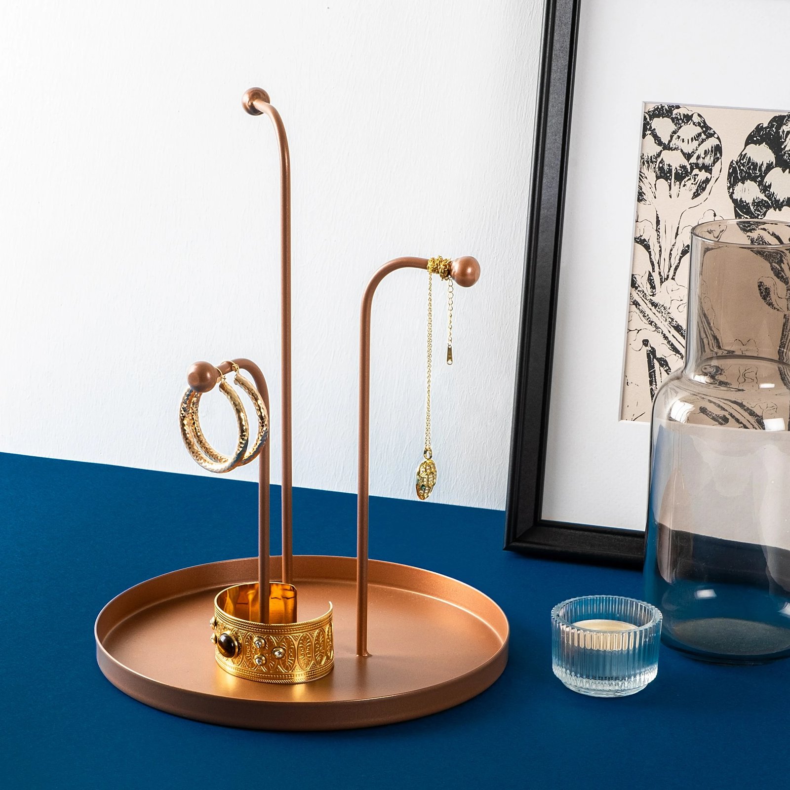 Aksesor dekorativ metalik, dizajn Aberto, Leros-A, ngjyrë bakri