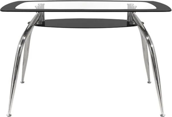 Tavolinë ngrënie Norris 120Χ75Χ75cm FH0086.02 Qelq Zezë