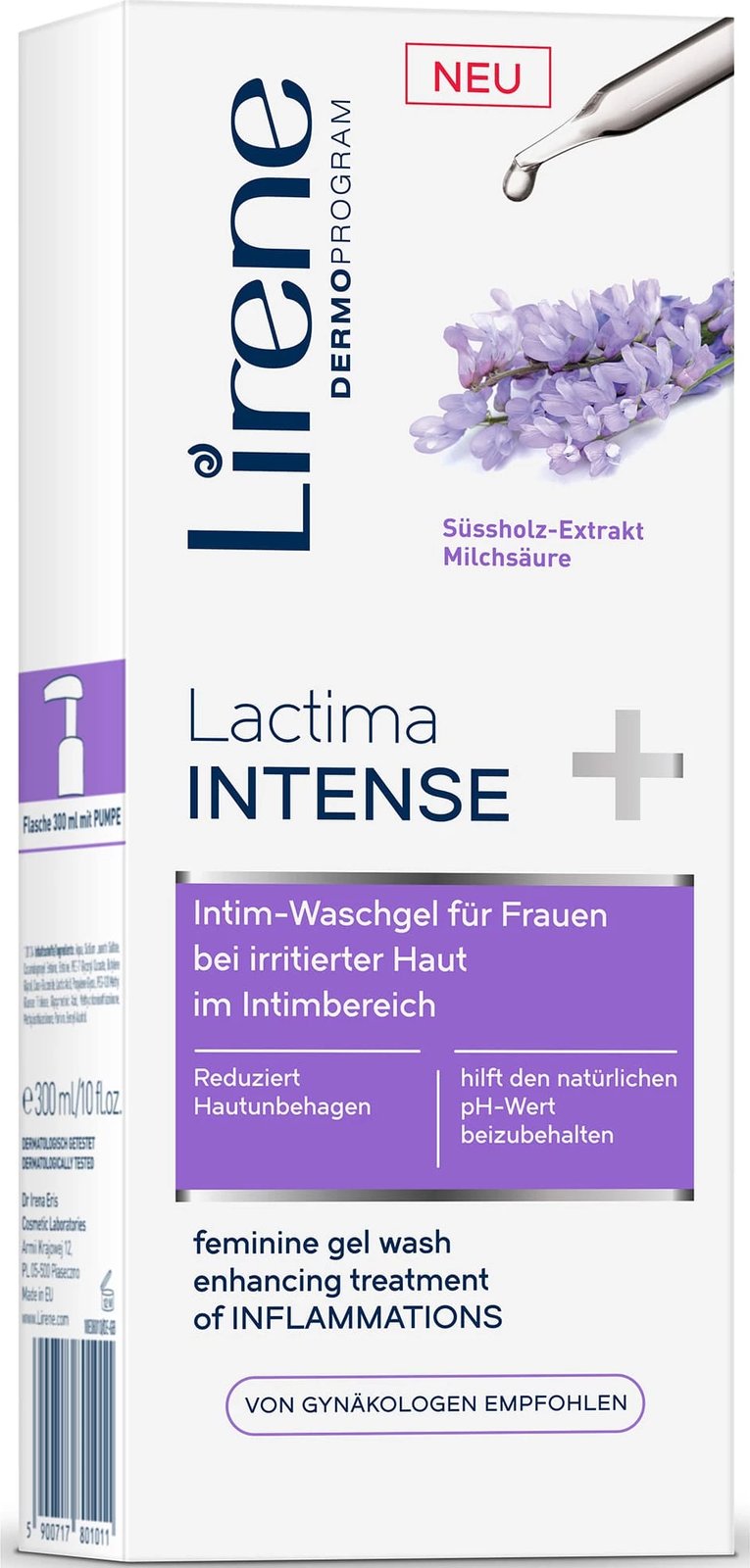 Xhel shpërlarës për pjesët intime Lirene Lactima Intense, 300 ml