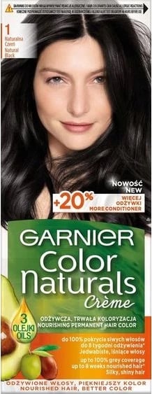 Krem për ngjyrosje flokësh për femra Garnier Color Naturals Creme 1 Black, 1ml