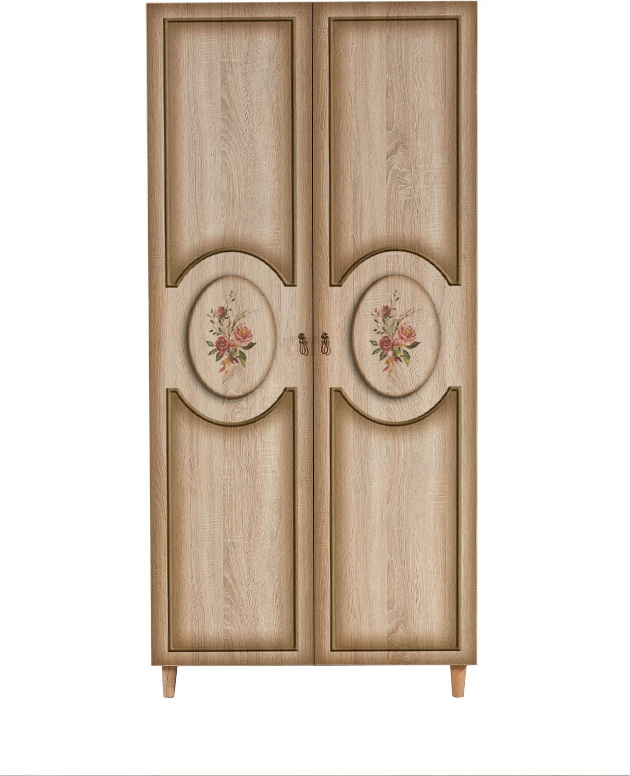 Dollap Hanah Home, stil modern, ngjyrë lisi sonoma, 90x192x52cm