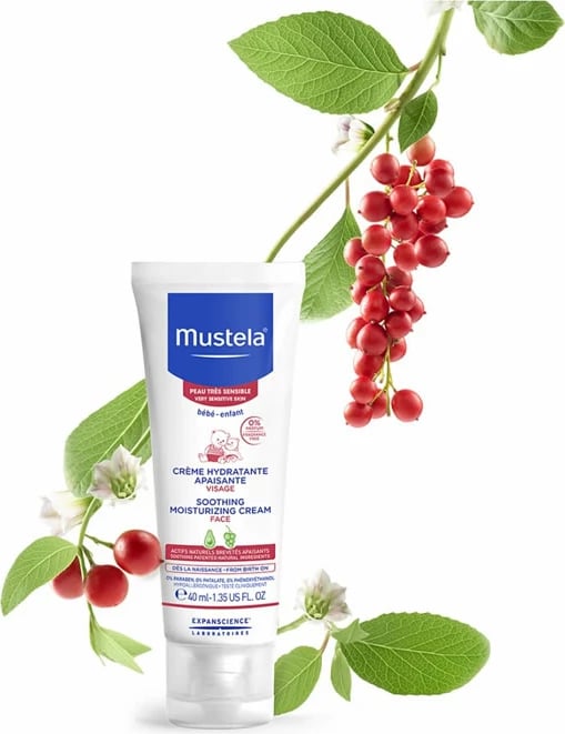 Krem hidratues fytyre për bebe Mustela, 40ml