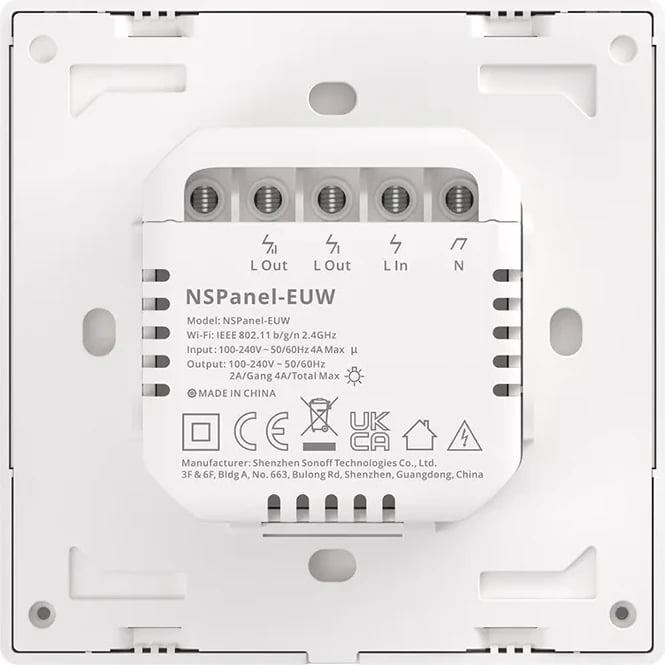 Panel inteligjent muri Sonoff NSPanel, Wi-Fi, ekran 3.5", i bardhë