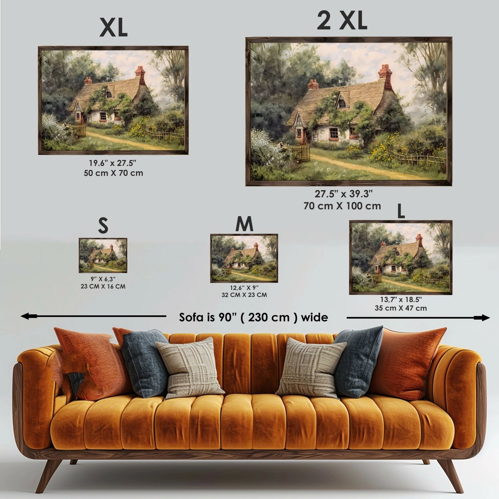 Pikturë dekorative me kornizë MDF, shumëngjyrëshe, Wallity, GE177-L