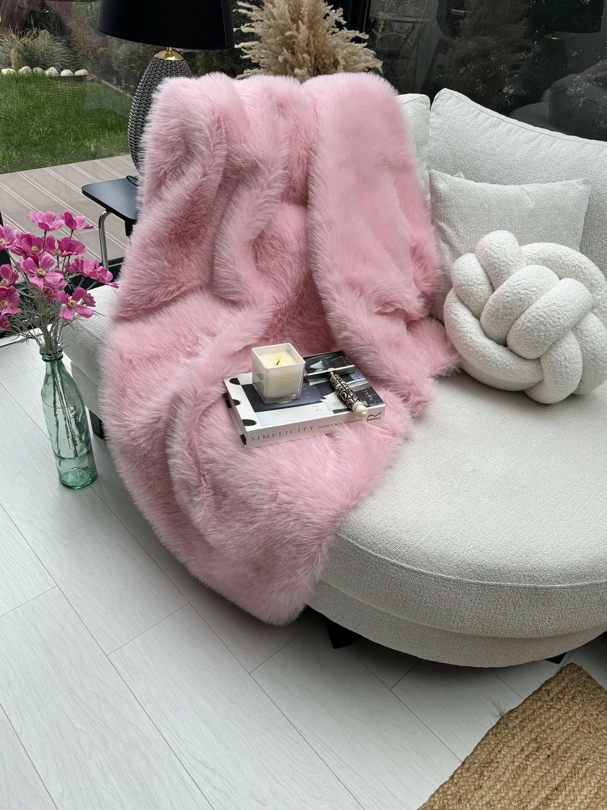 Shall për divan, rozë, Lolita, Evila Originals, 150