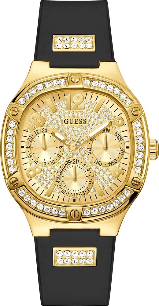 Orë dore GUESS GW0619L2, e zezë dhe e artë