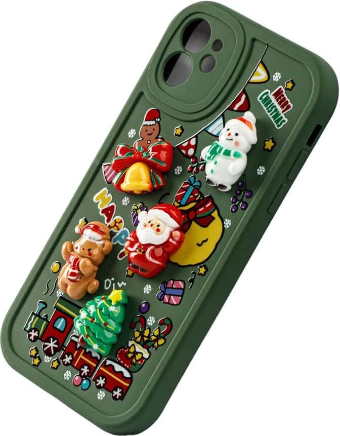Fotroll për telefon TECH TIME Christmas Edition Green (IP13PROMAX)