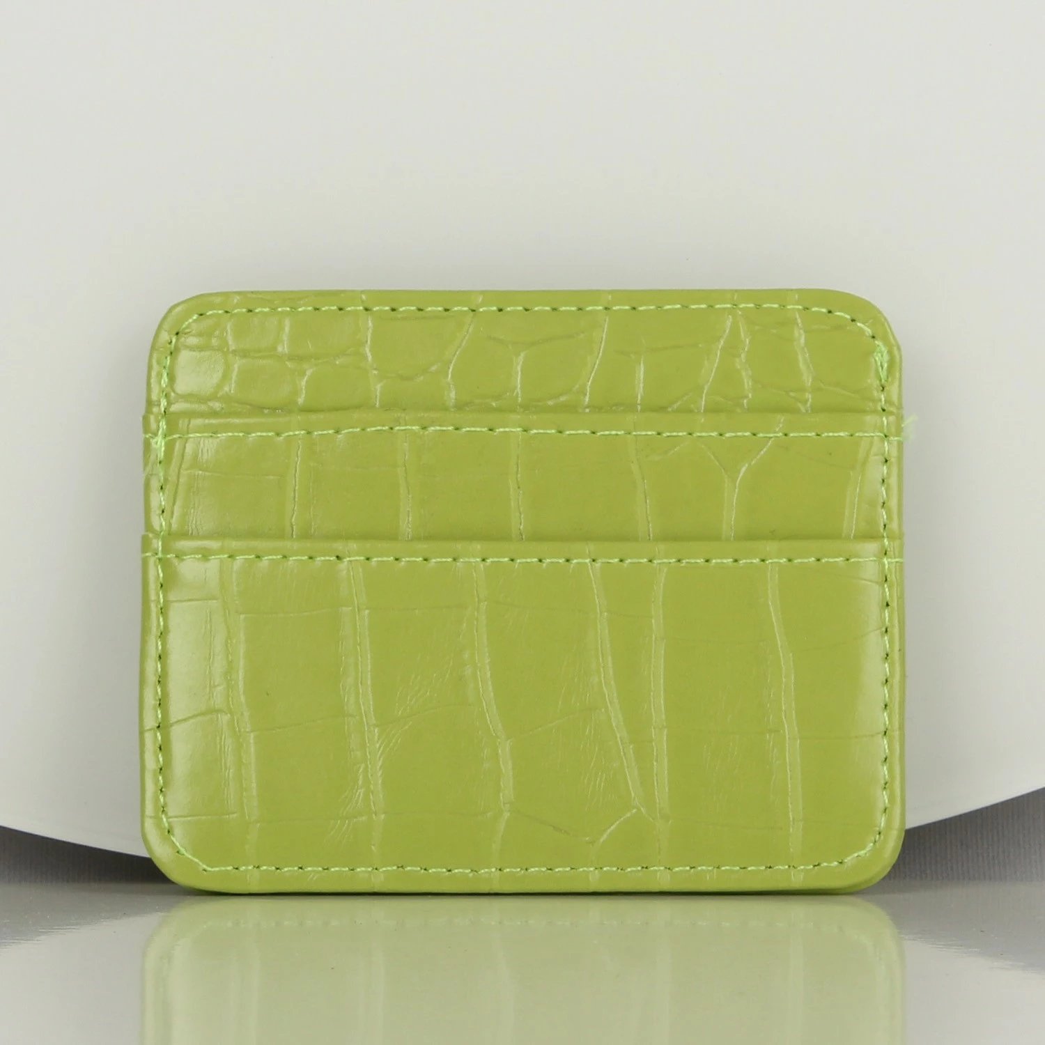 Portofol prej lëkure, mbajtës kartelash, ngjyrë fistik, Zoozie Bags, 2446