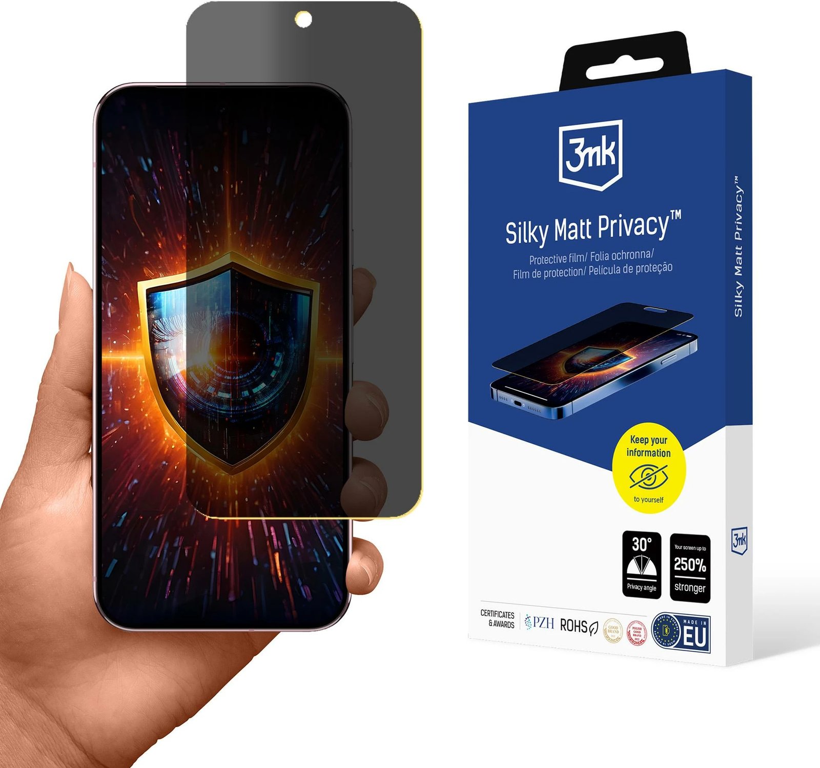 Mbrojtës ekrani privatësie 3mk Silky Matt Privacy për Google Pixel 9 Pro XL, Mat