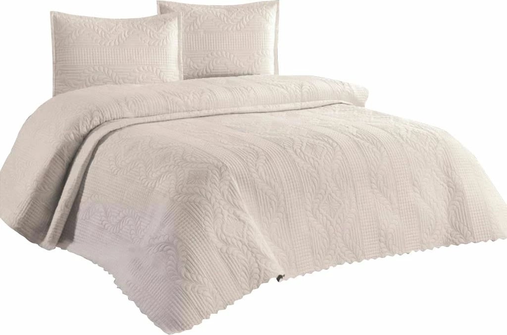 Set mbulesë dysheku dopio, ngjyrë kapuçino, L'essentiel, me dy jastëkë