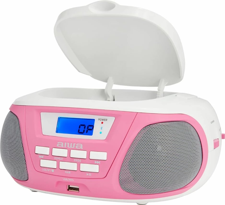 Radio Boombox Portativ me Bluetooth, CD dhe MP3 AIWA BBTU-300PK (Pembe)