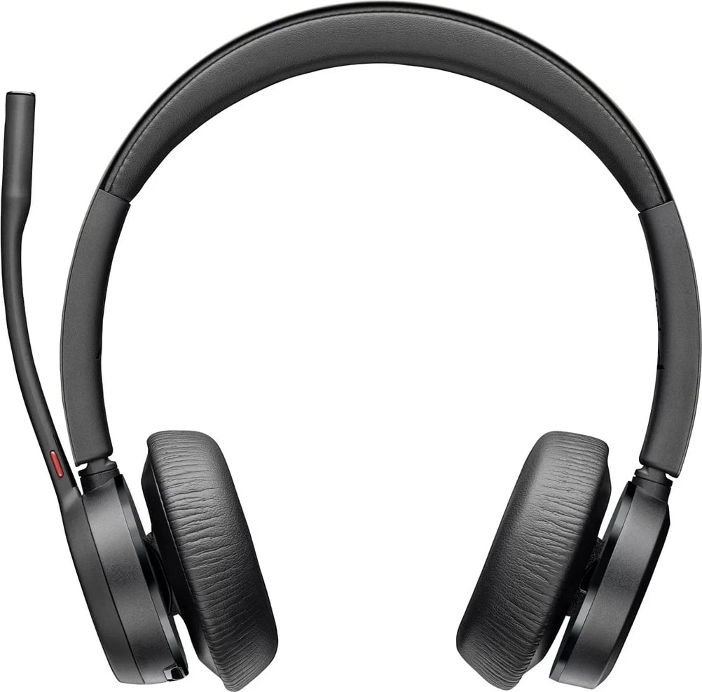 Kufje POLY Voyager 4320-M me dongle BT700 dhe qëndrim karikimi, e zezë