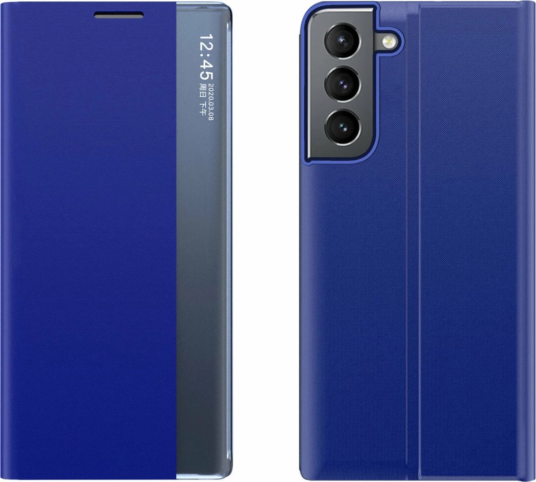 Mbështjellës Hurtel New Sleep Case për Samsung Galaxy A14, me kapak dhe qëndrim, kaltër