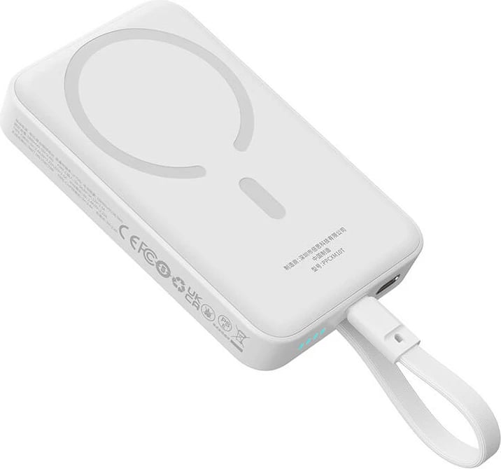 Powerbank Baseus Magnetic Mini 10000mAh, 30W, MagSafe, e bardhë