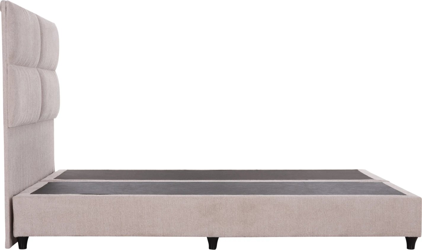 Krevat dopio MILO, material stof bezhë, për dyshek 160x200cm