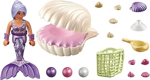Set lodrash Playmobil Princess Magic 71502, sirenë me guaskë dhe aksesorë