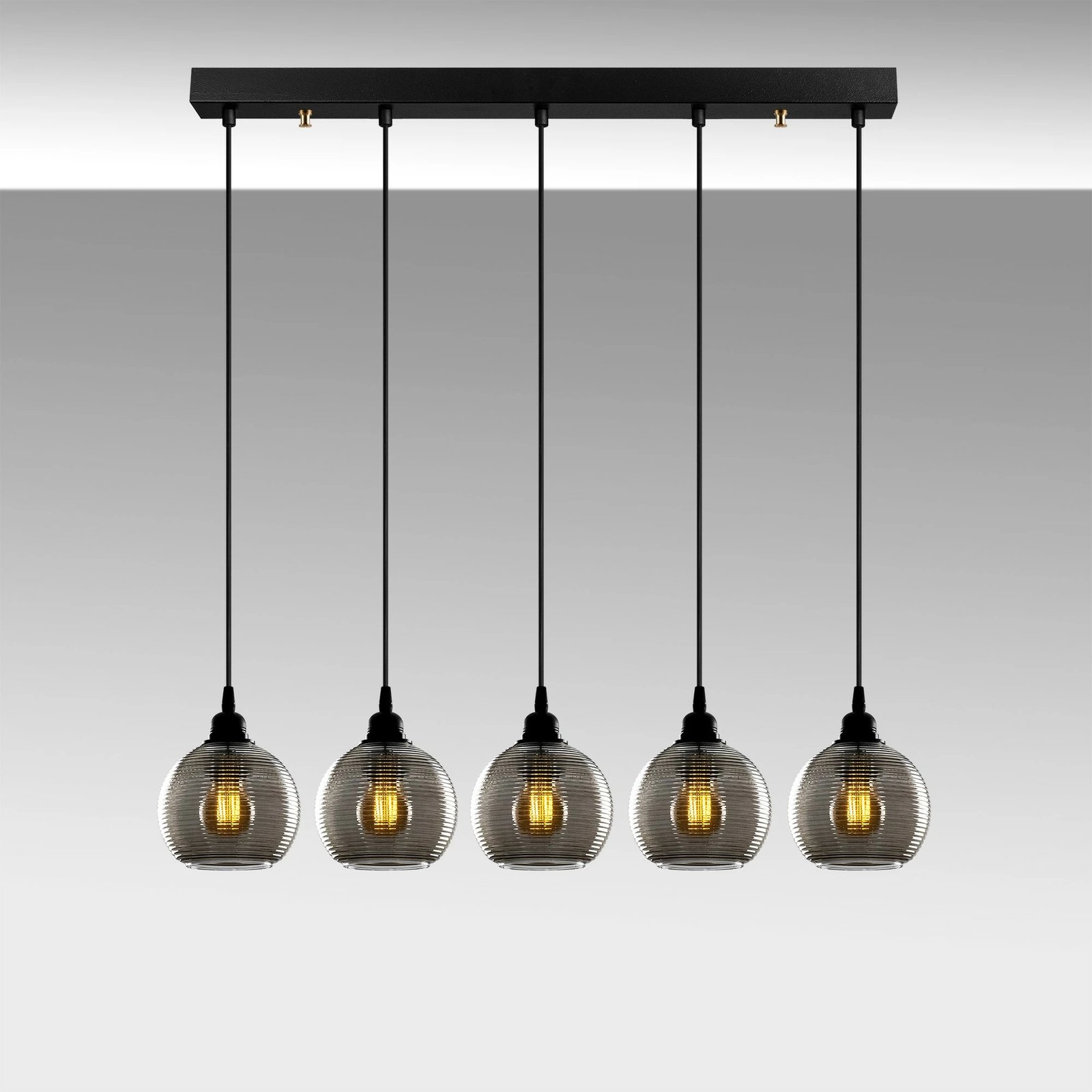 Llambë tavani Opviq, ngjyrë fume, 5 copa, 85x85cm