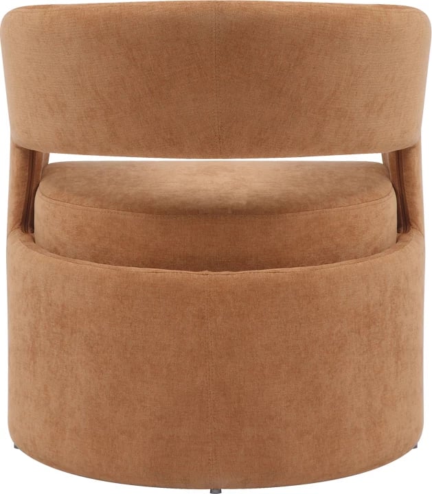 Karrige Leicy, pëlhurë, ngjyrë kafe, 69x63x76.5cm