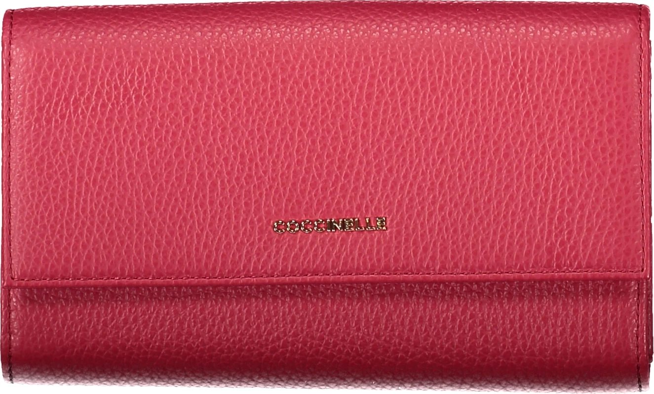 Portofol për femra COCCINELLE Metallic Soft, i kuq