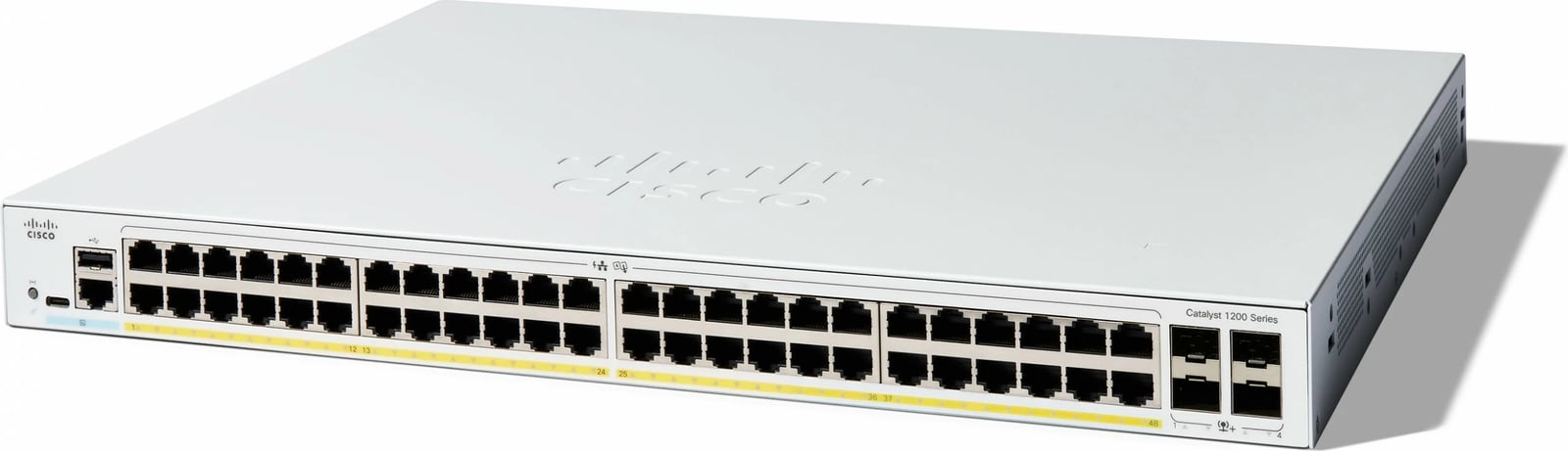 Switch Cisco Catalyst 1200-48P-4X, 48 porta GE, PoE, 4x10GE SFP+, i bardhë