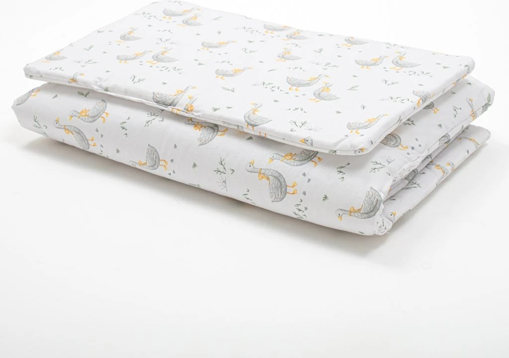 Set krevatthi me mbushje, New Baby Goose, 90x120 cm, e bardhë, jastëk 60x40 + jorgan