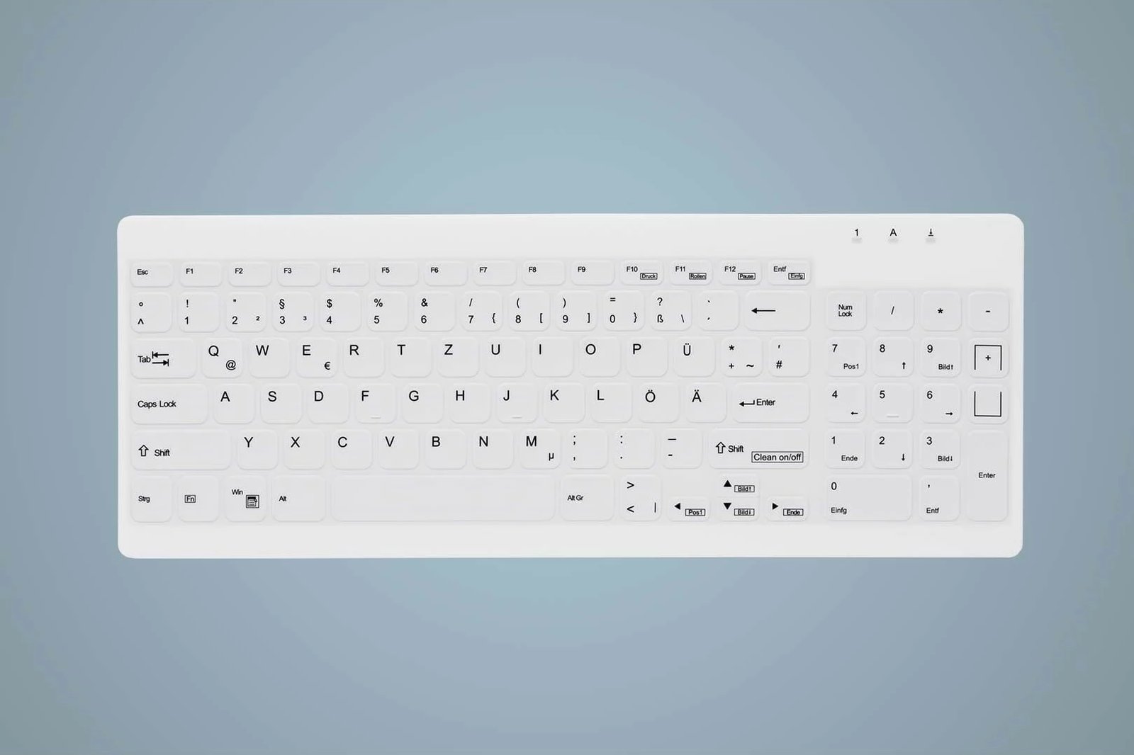 Tastierë Cherry AKTIVE KEY Hygiene Compact ultraflat e bardhë