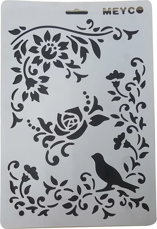 Stencil polipropileni A4 NEXT 27748--- për dekupazh dhe dekorim