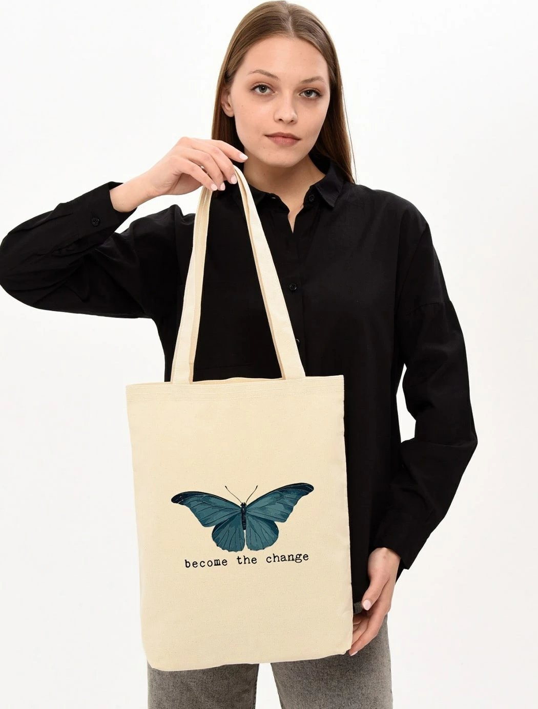 Torbë tote Zoozie Bags, ngjyrë krem, 1094