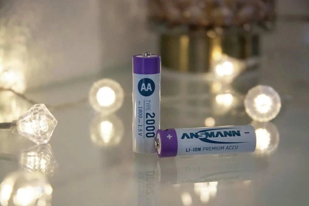 Bateri të rikarikueshme AA Ansmann 1312-0036, Li-Ion 1.5V, set 4 copë, Blu
