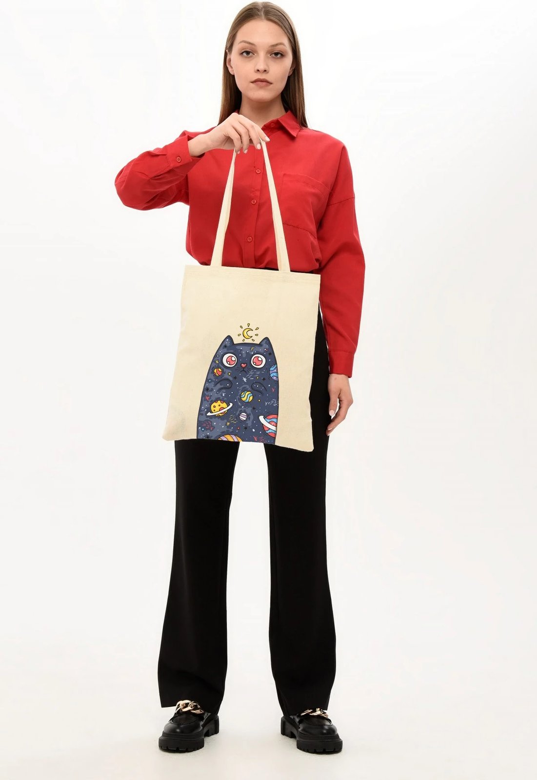 Çantë Tote Zoozie Bags, krem, 35x40cm, 0314
