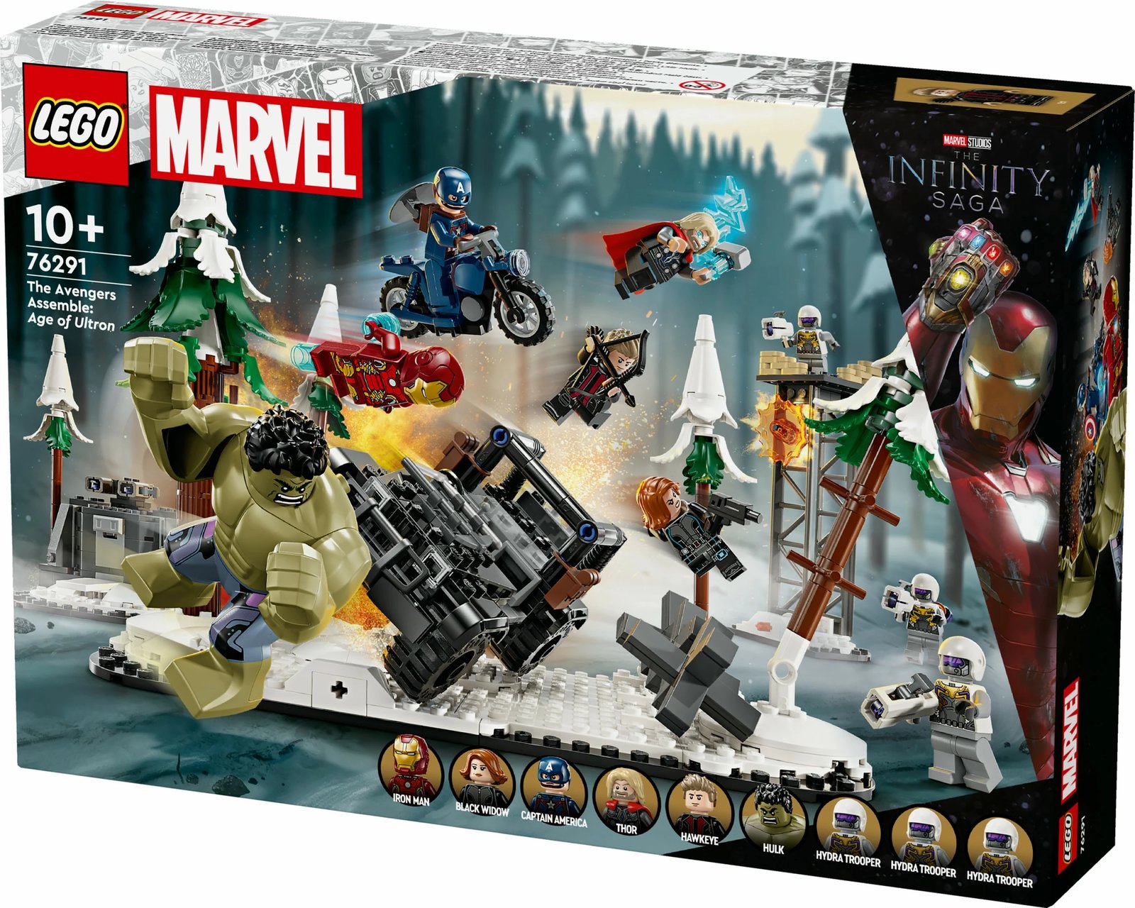 Set ndërtimi LEGO Marvel 76291 Avengers Assemble: Age of Ultron, 613 pjesë, multikolor