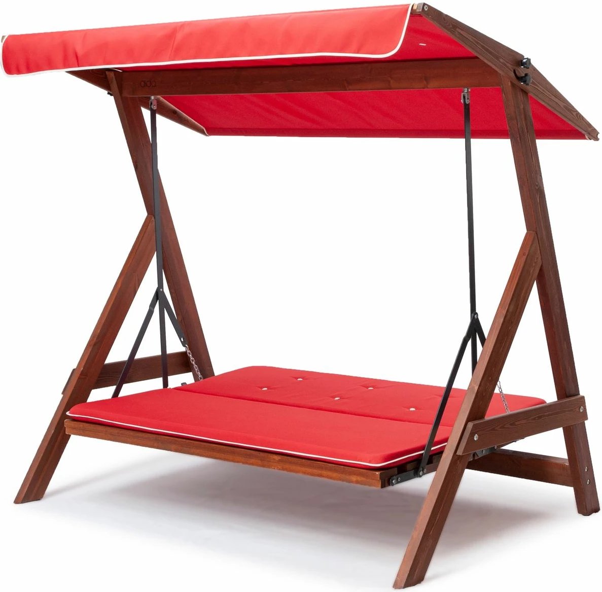 Karrige lëkundëse treshe për kopsht, ngjyrë e kuqe, Skye Decor Roma 2003