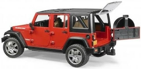 Makine lodër BRUDER Jeep Wrangler Unlimited Rubicon, 1:16, Kuqe/Zeze