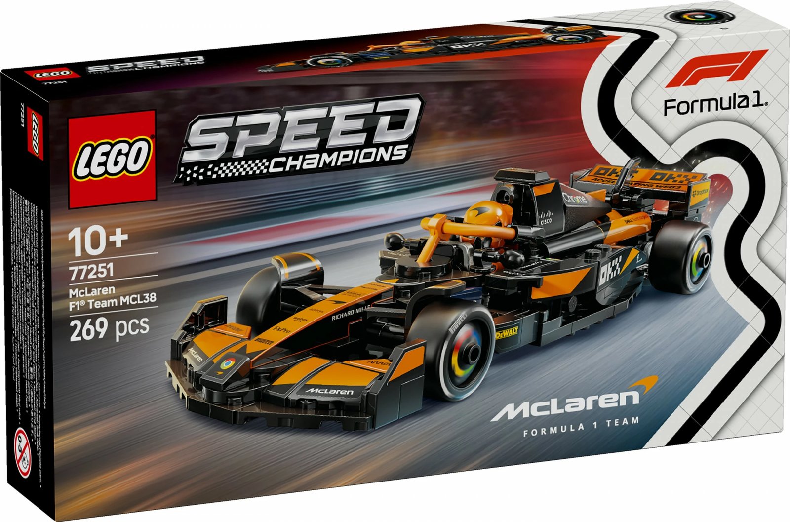 Set ndërtimi LEGO McLaren F1® Team MCL38, 269 pjesë, shumëngjyrësh