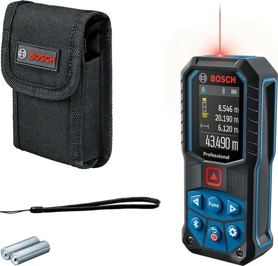 Matës distancash me lazer Bosch GLM 50-27 C, 50m, Bluetooth, IP65, zi/blu