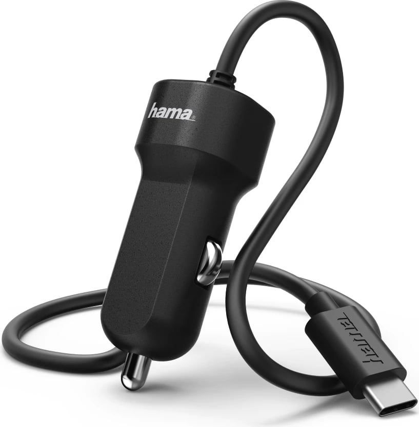 Hama Karikues për veturë, USB Type-C, 3 A, zezë, 1m, 173618