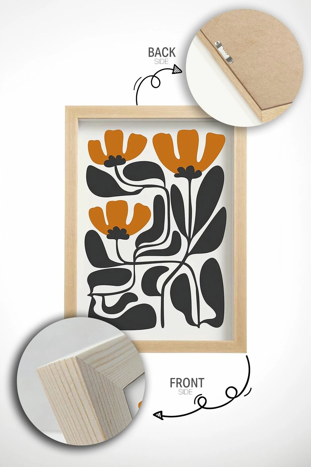 Pikturë dekorative me kornizë (3 copë), Wallity, Ersy3Ham8