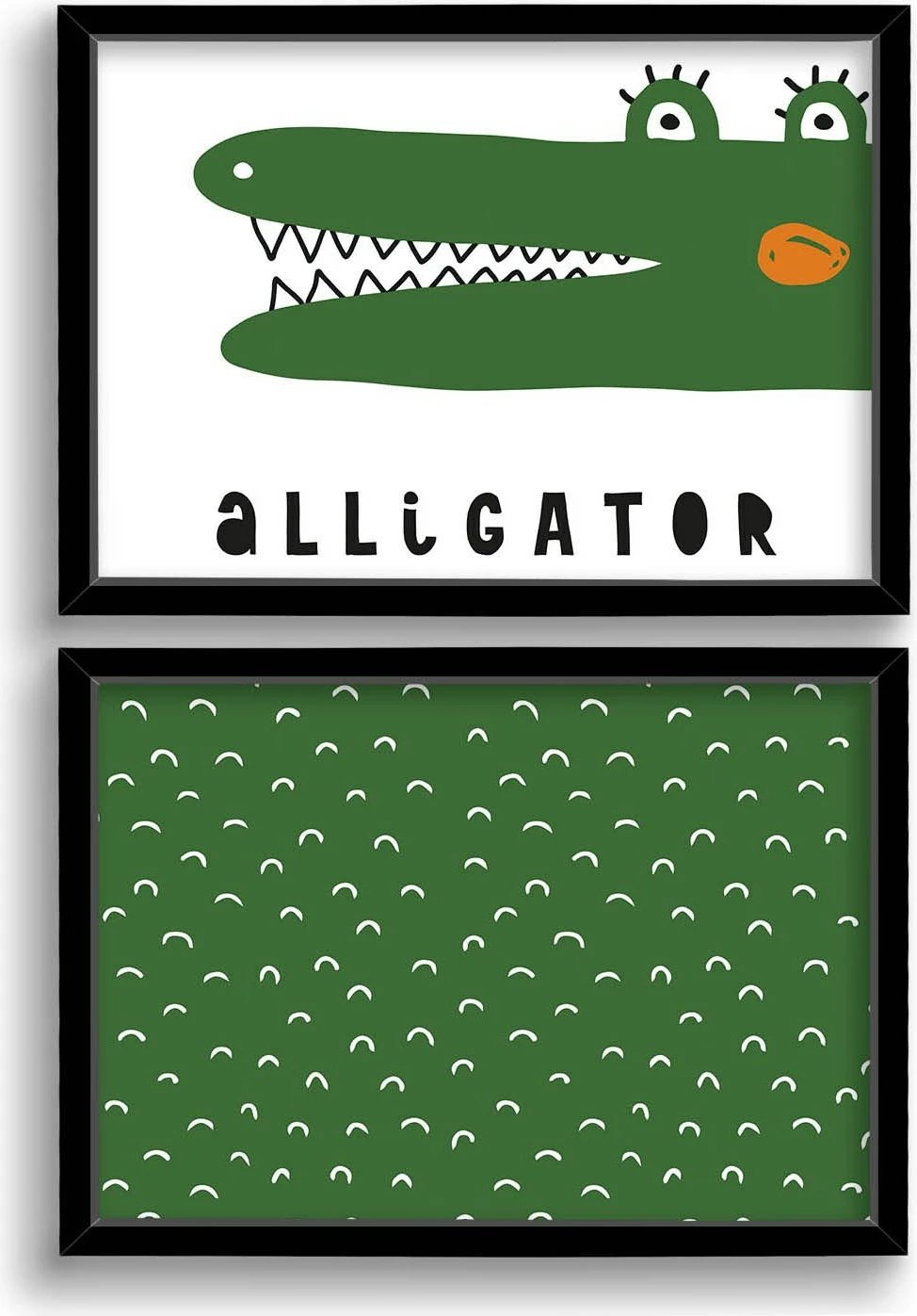 Pikturë dekorative me kornizë MDF (2 copë), Wallity, 2P3853SCT-005, ngjyrë e gjelbër dhe e bardhë