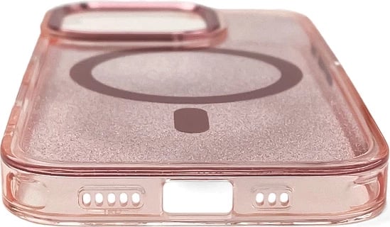 Mbështjellës Hurtel Glitter Case MagSafe për iPhone 16e, Rozë