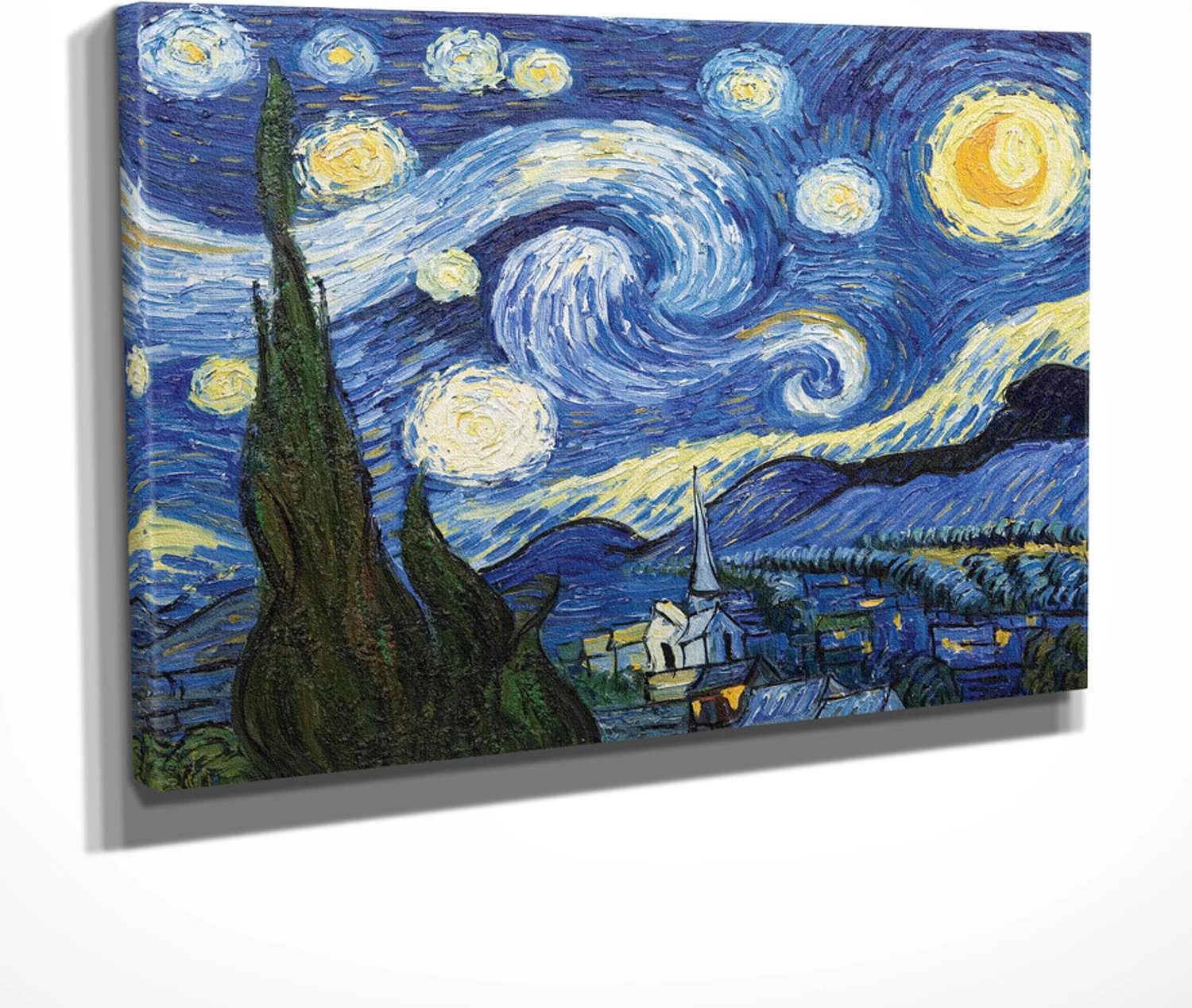 Pikturë dekorative në kanavacë, Van Gogh Starry Night, DC237, shumëngjyrëshe, 30x40cm