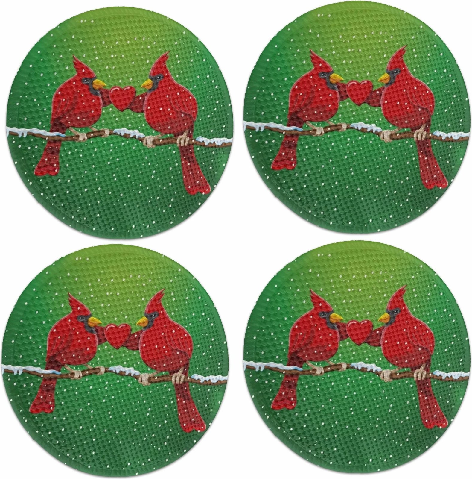 Ndamëse tavoline Hermia Concept, shumëngjyrëshe, 4 copë, 37cm