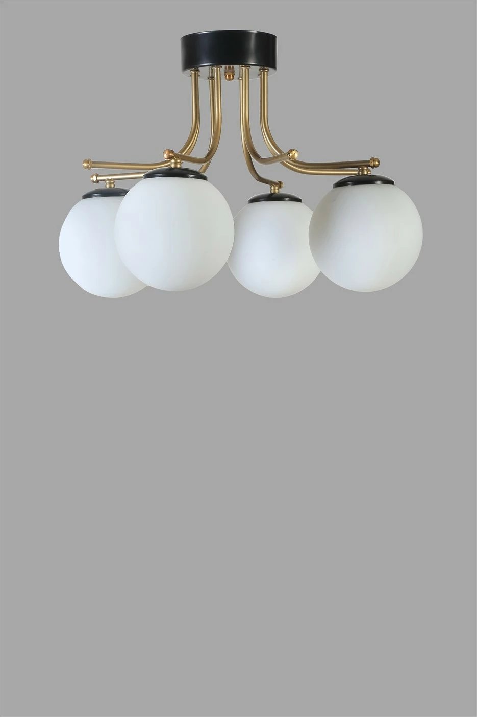 Llambë tavani Opviq, 8791-4, trup metalik, ngjyrë e zezë dhe e bardhë, 50x32cm