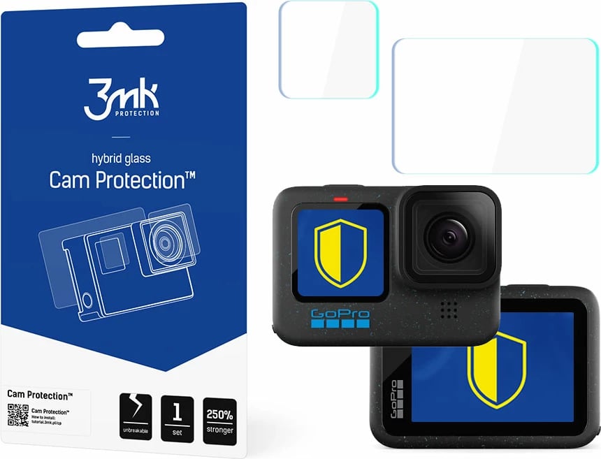 Xham mbrojtës hibrid për GoPro Hero 12, 3mk Protection, Cam Protection, transparent